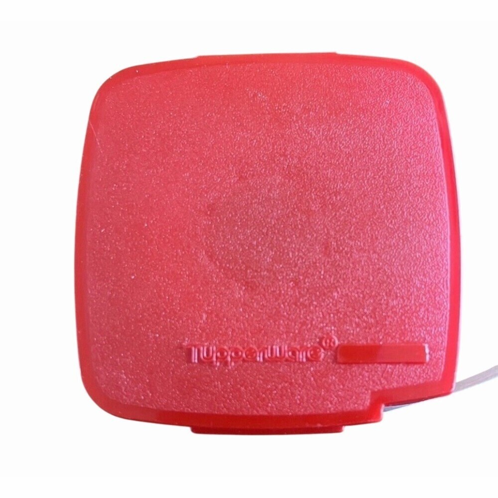 Tupperware Freezermate Label Dispenser w/ Labels Roll Red Kitchen